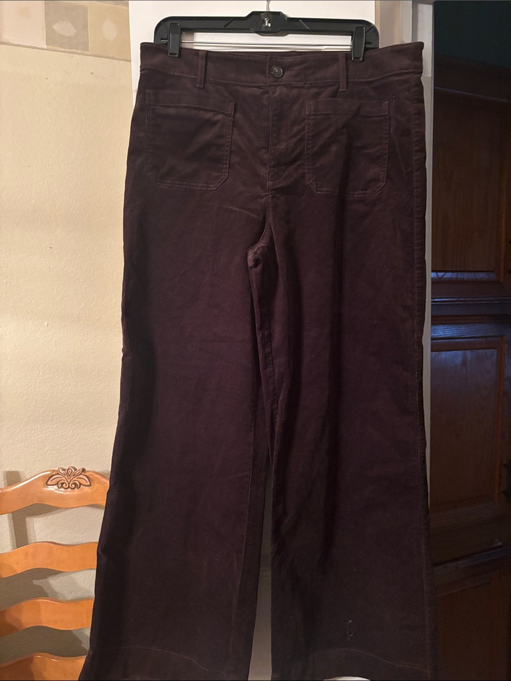 LOFT Women's Corduroy Boot Cut Pants in Deep Brown